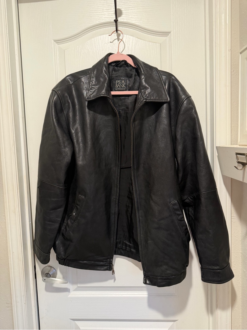 Jos. A. Bank Black Leather Jacket
